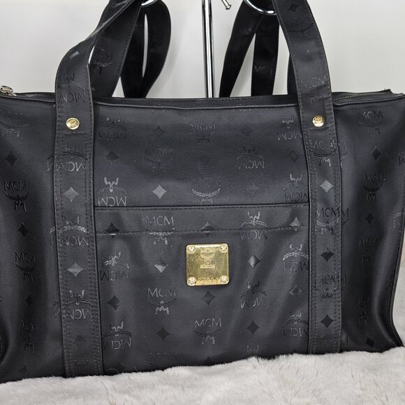 MCM Black Visetos Shopper Bag - Picture 6 of 17